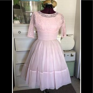 Vintage Women’s Dress Chiffon Lace Dance Wedding